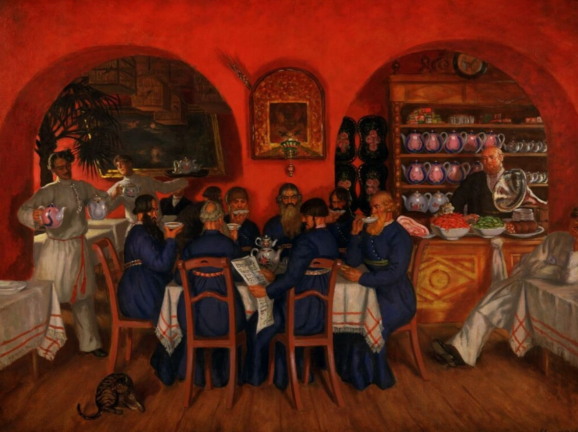 Борис Михайлович Кустодиев, «Московский трактир», 1916