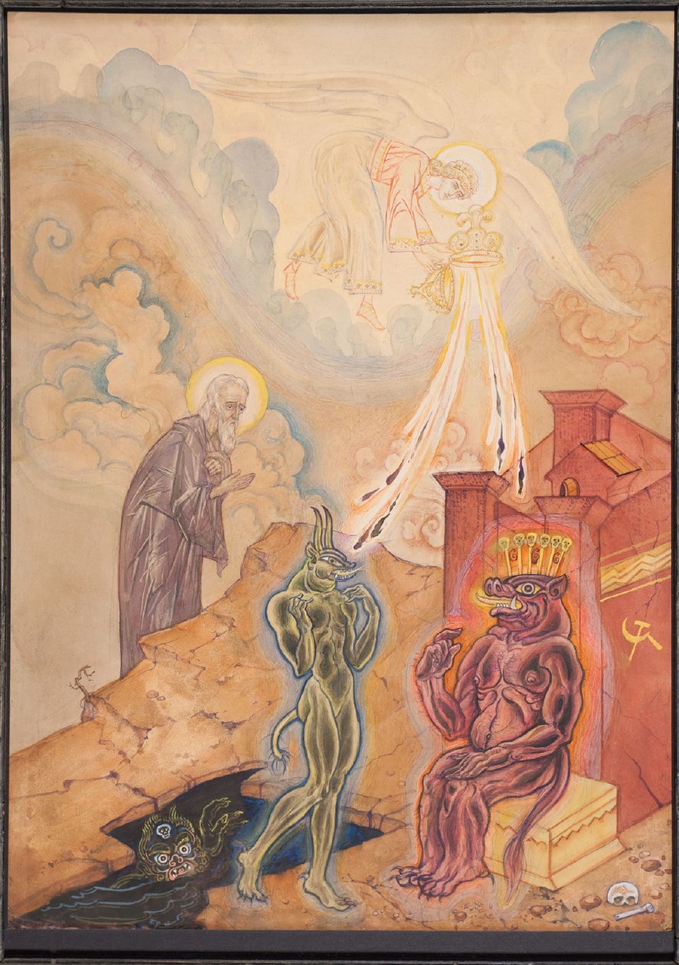 Андрей Авинов. «Икона, антикоммунистическая тематика». ~1940 год