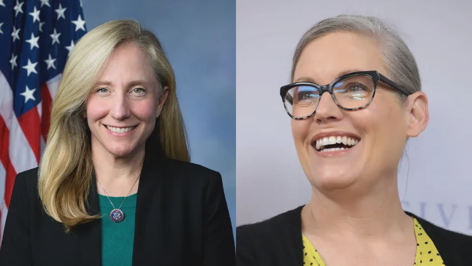 Virginia Governor Abigail Spanberger (left) and Arizona Governor Katie Hobbs (right). Photo: U.S. House of Representatives / Wikimedia Commons (Public domain); Gage Skidmore / Wikimedia Commons (CC BY-SA 3.0)