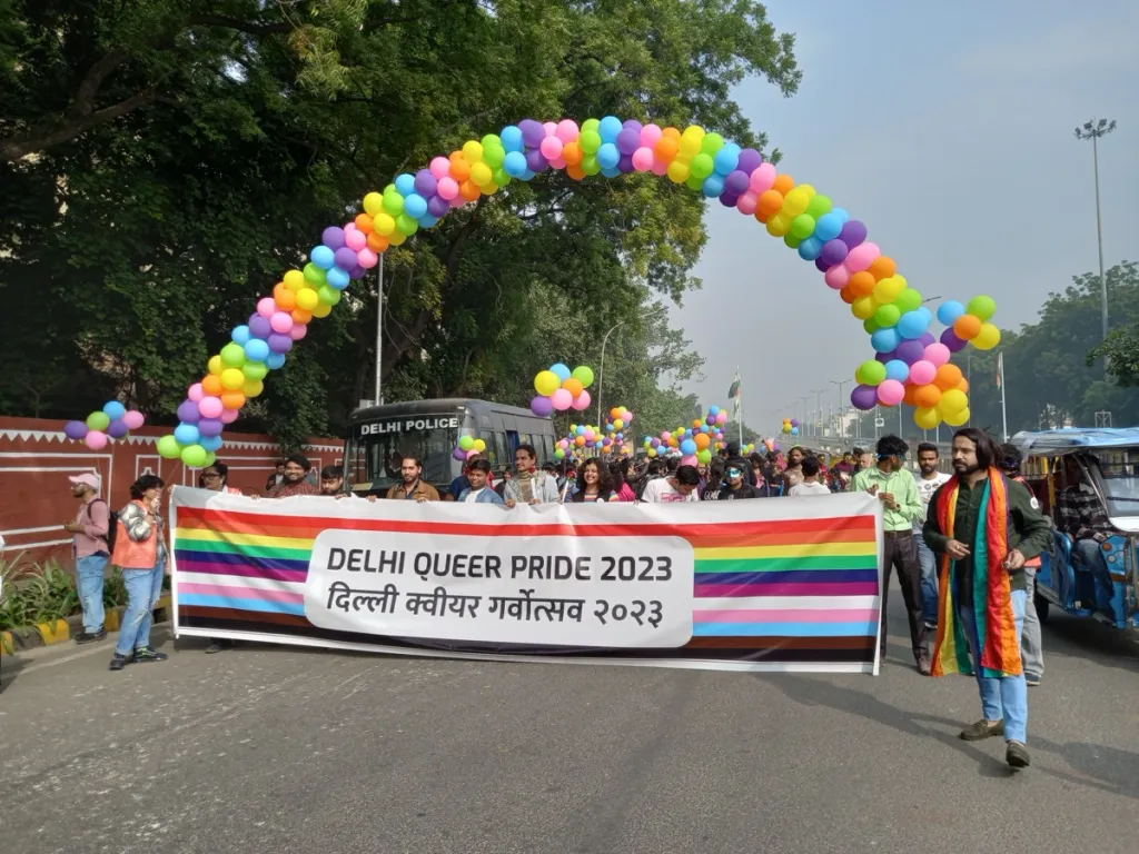 Participants in the Delhi Queer Pride Parade in 2023. Photo: Hghulam49 / Wikimedia Commons (CC BY-SA 4.0)