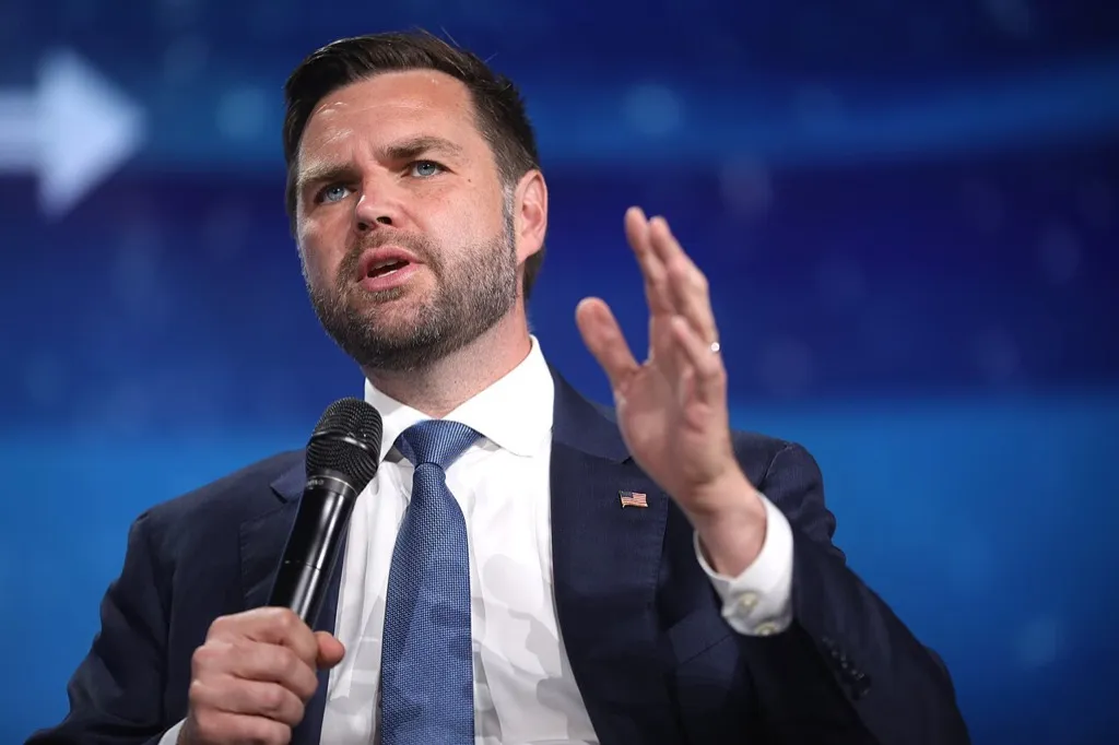 US Vice President JD Vance speaking at a campaign rally. Photo: Gage Skidmore / Wikimedia Commons (CC BY-SA 2.0)