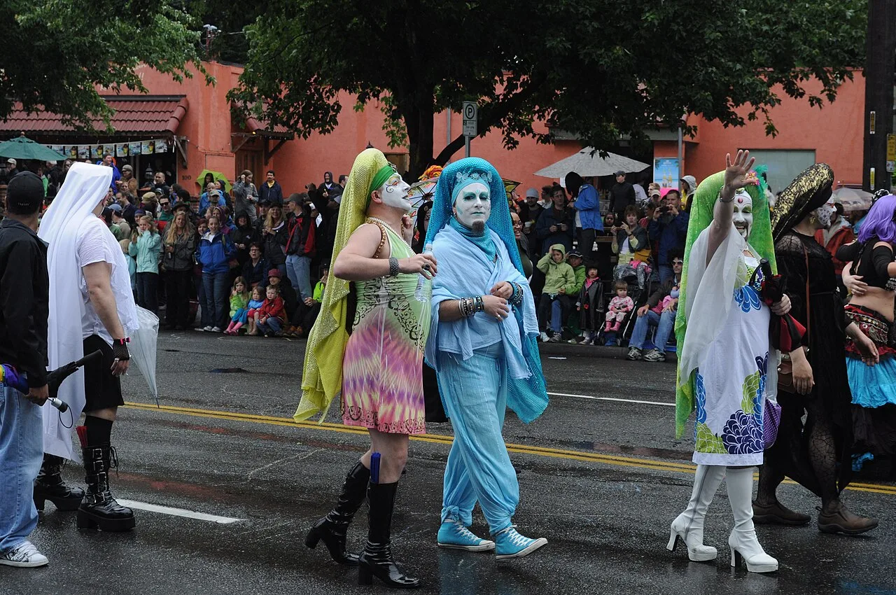 Members of the Sisters of Perpetual Indulgence during a festival parade. Photo: Joe Mabel / Wikimedia Commons (CC BY-SA 3.0)
