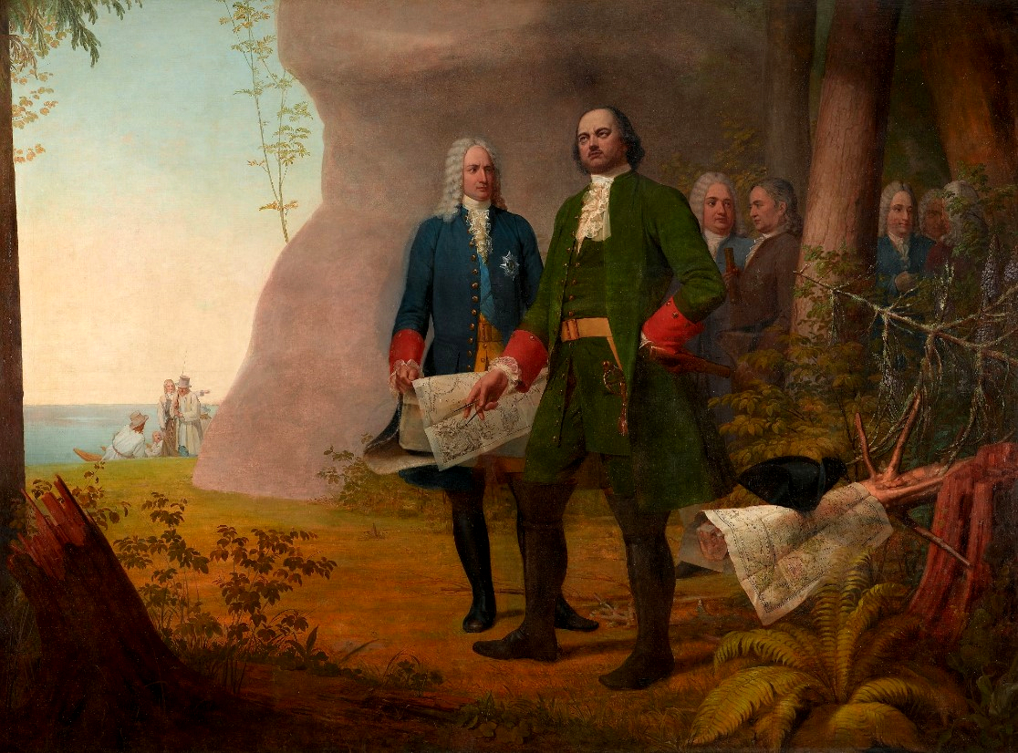 Aleksei Venetsiánov, “Pedro, o Grande. Fundação de São Petersburgo” [com Menchikov]