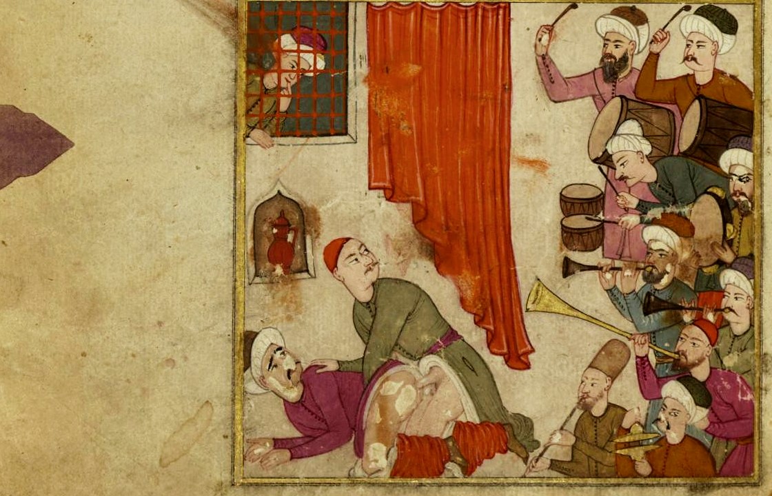 Three Ottoman Homosexual Miniatures from the Manuscript of Atâyî's Poems