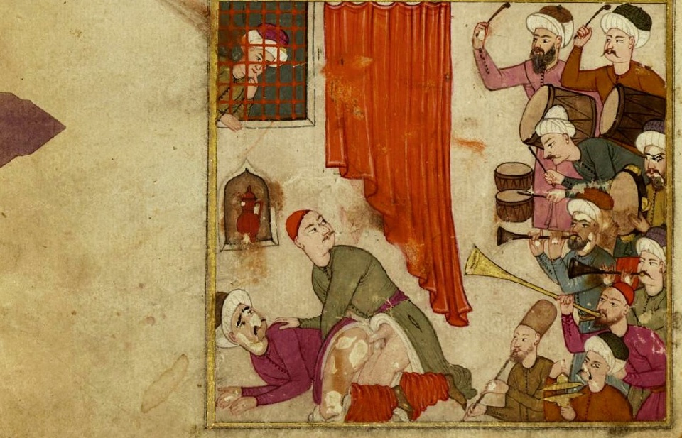 Three Ottoman Homosexual Miniatures from the Manuscript of Atâyî's Poems