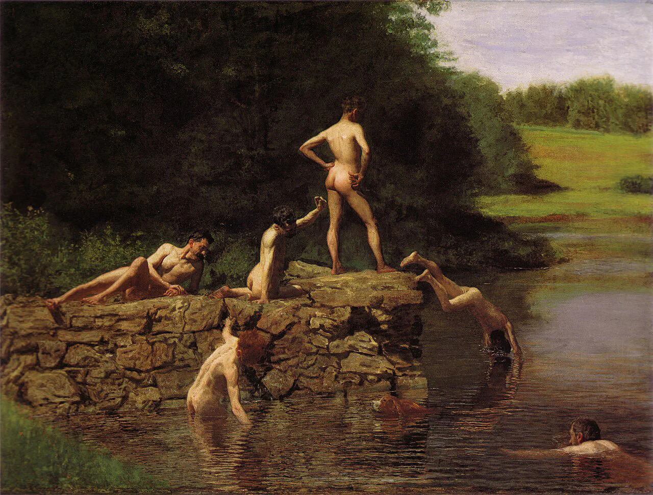 «Место для купания», Томас Икинс, 1884–1885 годы