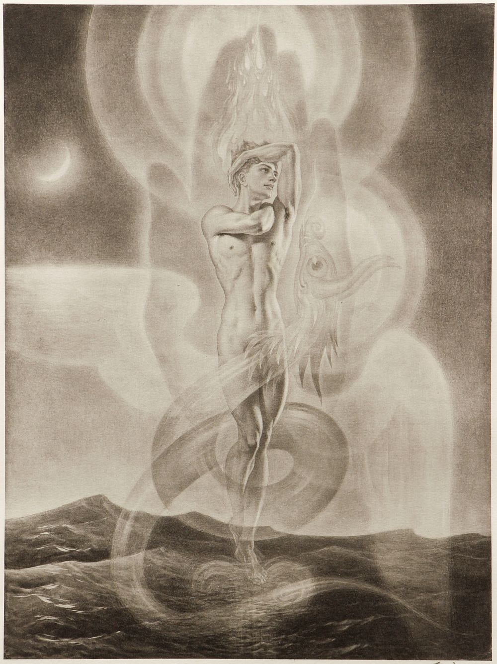 Andréi Avinoff. «En el umbral de la muerte» para La caída de la Atlántida