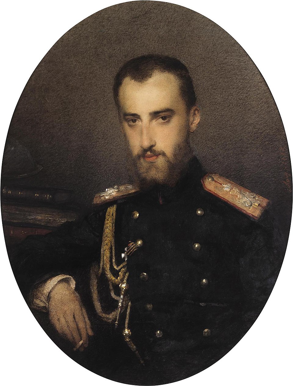 Etlinger (Erístova), M. V. «Retrato del gran duque Nicolás Mijáilovich». 1882.