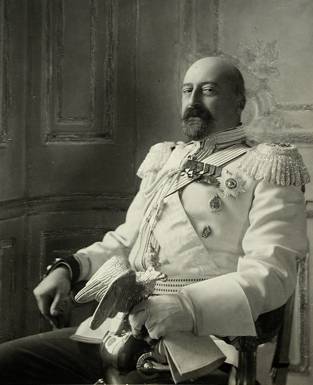 El gran duque Nicolás Mijáilovich en la vejez